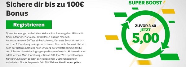 betway haaland nkunku superboost angebot wette quotenboost