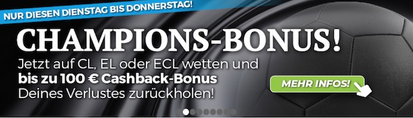 Champions Bonus bei Happybet!