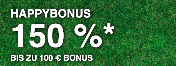 100€ Bonus beim Neukundenoffer von Hpybet