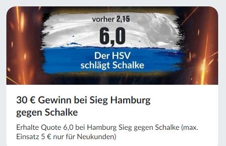 hsv sieg schalke gewinn bildbet quote top angebot