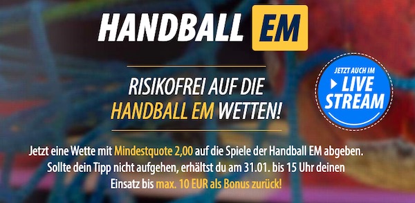 riskfree auf die handball em wetten bei admiralbet