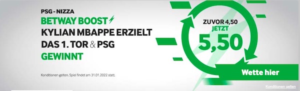 Betway steigert Quoten zum Coupe de France Achtelfinale