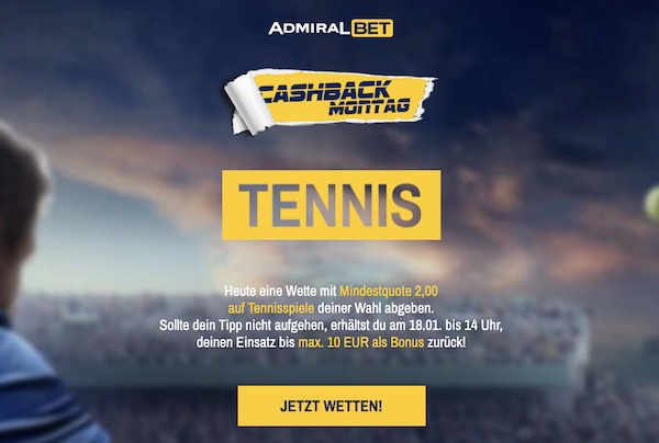 tennis ediiton cashback montag