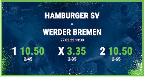 Quotenpromo von Bet at Home zum Spiel HSV vs. Werder