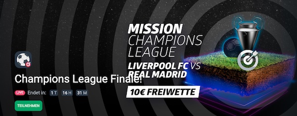 10€ Live-Freebet bei der Betano Mission zum CL-Finale