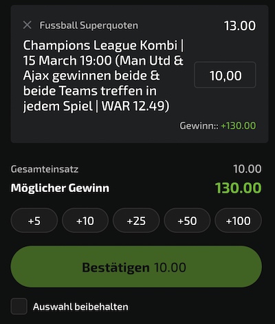 kombi wette achtelfinale mobilebet