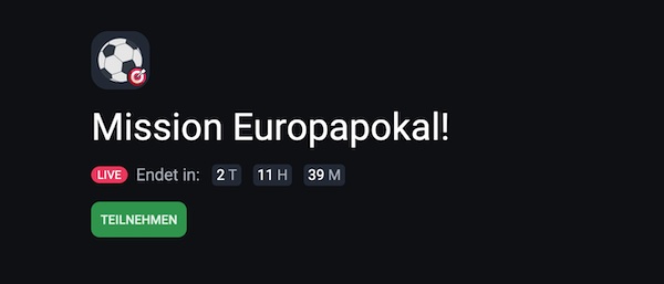 Deine Europapokal Mission bei Betano bringt 5€ Freebet