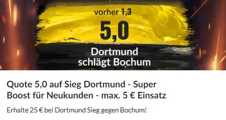 Dortmund besiegt Bochum mit Quottenboost bei Bildbett