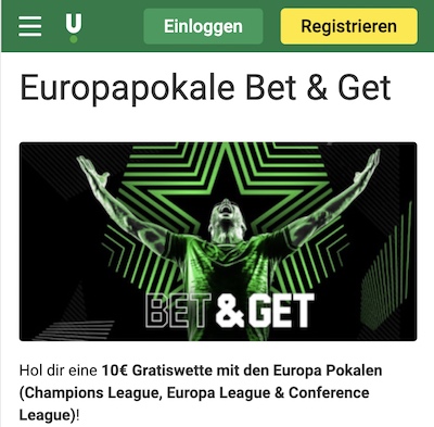 Unibet Bet Get Europa Pokal