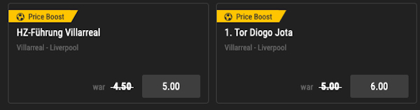 CL Boost Villarreal Liverpool Bwin