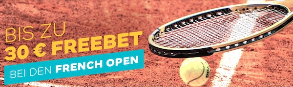 30€ Wette ohne Risiko auf die French Open bei Merkur Sports