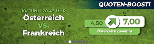 Quote 7.0 auf Sieg Österreich bei Happybet