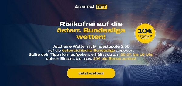 Risikofreie Wette bei Admiralbet zum Bundesliga-Start