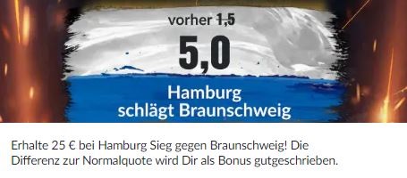 Hamburg gewinnt gegen Braunschweig - Top Quote bei BildBet