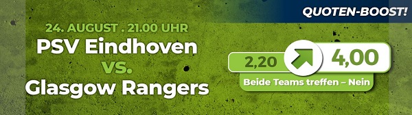 PSV gegen Rangers Quotenboost bei Happybet