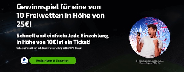 Exklusives Mobilebet Gewinnspiel: Verlosung von 10x 25€ Freebets