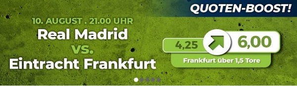 Quotenboost Wette Quote Real Frankfurt Supercup Happybet