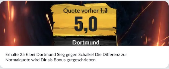 Bildbet Boost auf Dortmund - 5.0 auf Sieg vs. Schalke