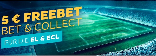 20€ Wette auf die CL bringt 5€ Freebet zu EL oder ECL - nur bei Merkur Sports und Cashpoint