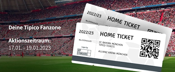 Tipico Fanzone bringt dir 5x2 Tickets zu Bayern Frankfurt!