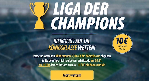 Nutze die Champions League Promo bei Admiralbet