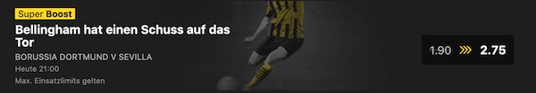bet365 super boost quote bvb sev wette