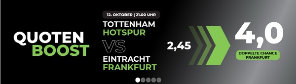 Happybet Quotenboost Tottenham Frankfurt CL-Wette