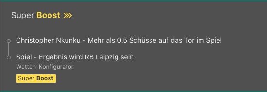 Bet365 Superboost auf Leipzig Sieg und Nkunku schießt aufs Tor