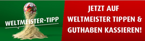 WM Siegertipp bei tipp3 bringt dir gratis Guthaben