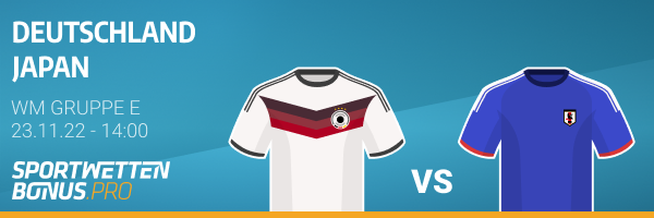 Quoten und Wetten zum WM Duell Deutschland - Japan