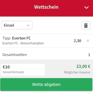 Tipico Premier League Wette Everton