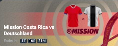 Betano Mission WM Costa Rica gegen Deutschland Freiwette