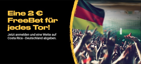 2€ Freiwette für jeden Deutschland Treffer bei Bwin