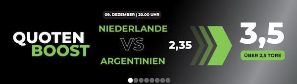 Hpybet erhöhte Over Under Quoten zu Niederlande -  Argentinien