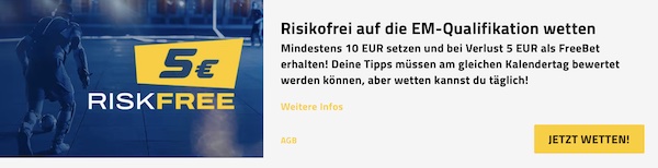 Admiralbet Wette auf die EM-qualifikation ohne Risiko