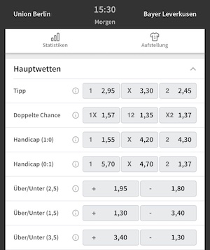 tipico Wetten Bundesliga Union Leverkusen