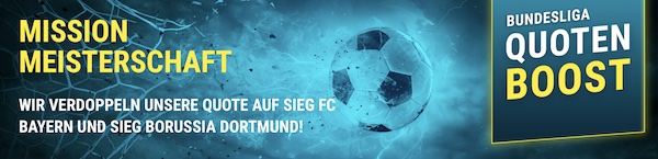 Sportwetten de Mission Meisterschaft Bayern Dortmund Quotenboost Wette