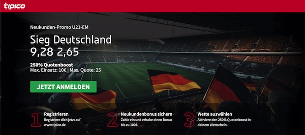 tipico megaboost u21 wetten england deutschland quote