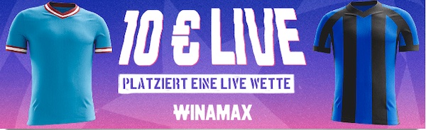 10€ Live-Freebet wartet bei Winamax zu City - Inter!