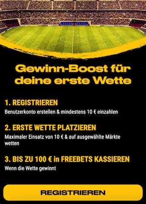 Gewinnboost für deine 1. Wette bei Bwin