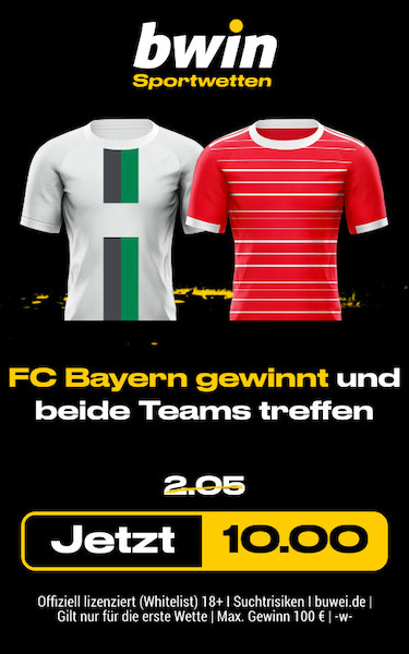 Starke Bwin Boost zu Gladbach vs. Bayern - nur für Neukunden