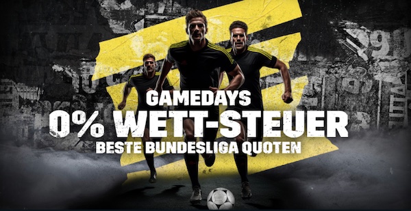 Keine Wettsteuer und tolle Bundesliga Quoten mit den DAZNbet Gamedays