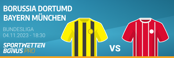 Alle Infos und Quoten für Dortmund Bayern Wetten