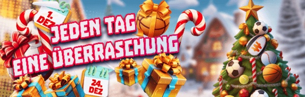 Jeden Tag eine Überraschung in Winamax Adventskalender