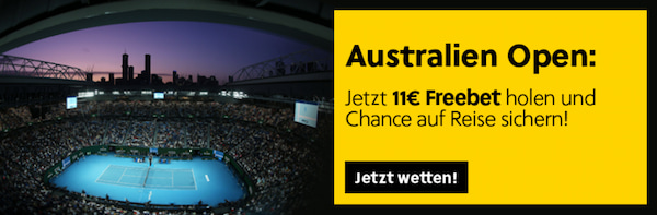 11€ von Interwetten zu den Australian Open