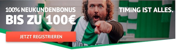 100% bis 100€ ODDSET Bonus für neue User