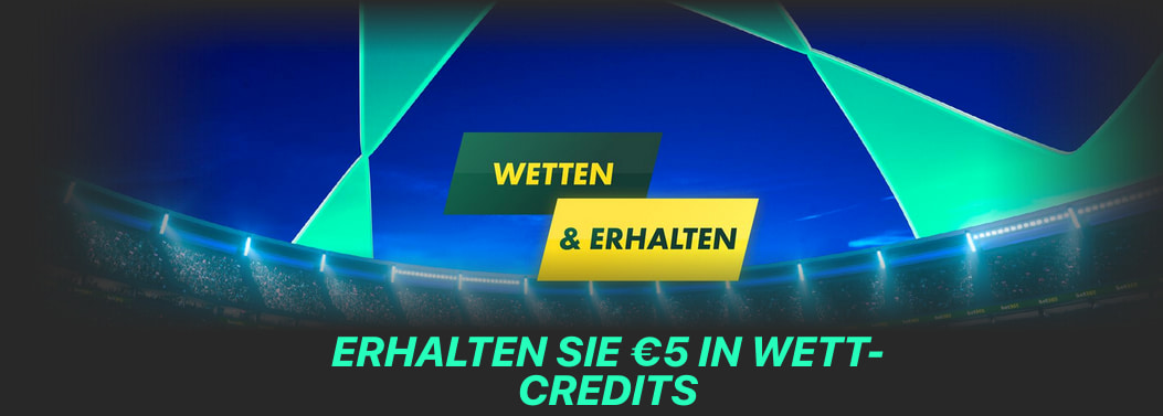 5€ Credits erhalten - Wetten & Erhalten von bet365