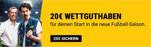 20 euro wettguthaben bei interwetten zum start in die neue fussball saison