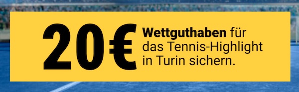 Bei Interwetten anmelden und 20€ gratis zu den ATP Finals abholen